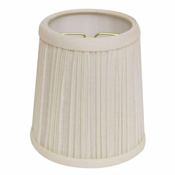Homeroots 5 in. White Chandelier Broadcloth Lampshades, 6PK 470149